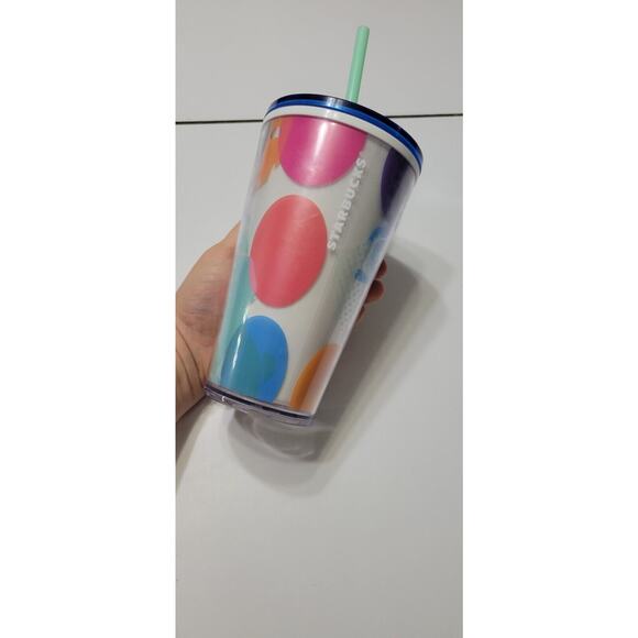 Starbucks Kitchen 2022 Spring Bunny Hop Pink Grid 16 oz Cup - Picture 1 of 12